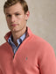 Polo Ralph Lauren - Mesh-Knit Cotton Quarter-Zip Pullover - Desert Rose