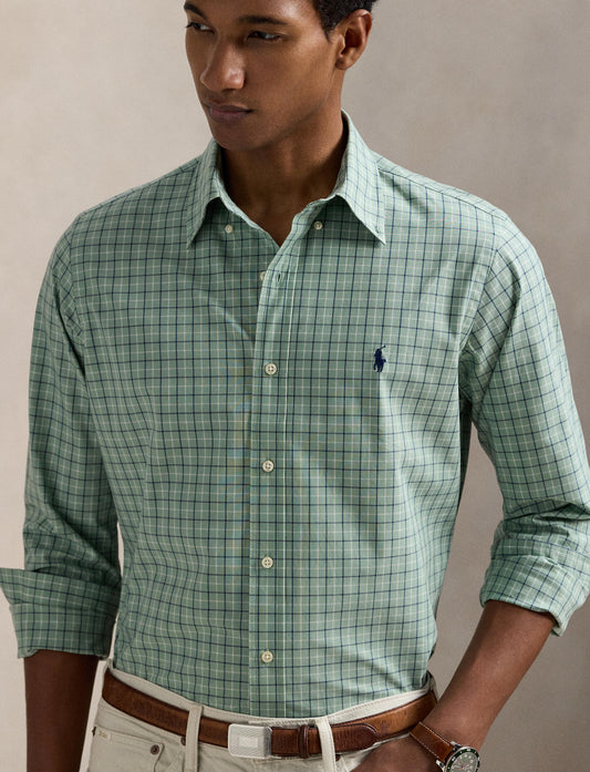 Polo Ralph Lauren - Poplin Stretch Shirt - Check - Green & Blue