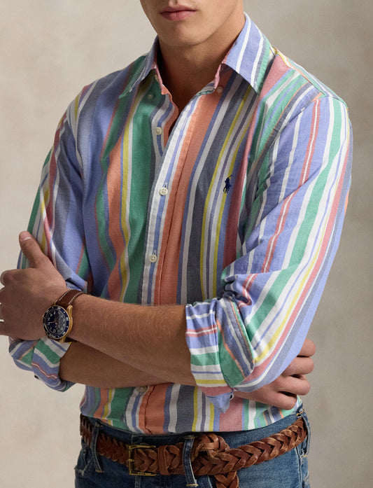 Polo Ralph Lauren - Oxford Shirt - Stripe - Navy, Red, Multi