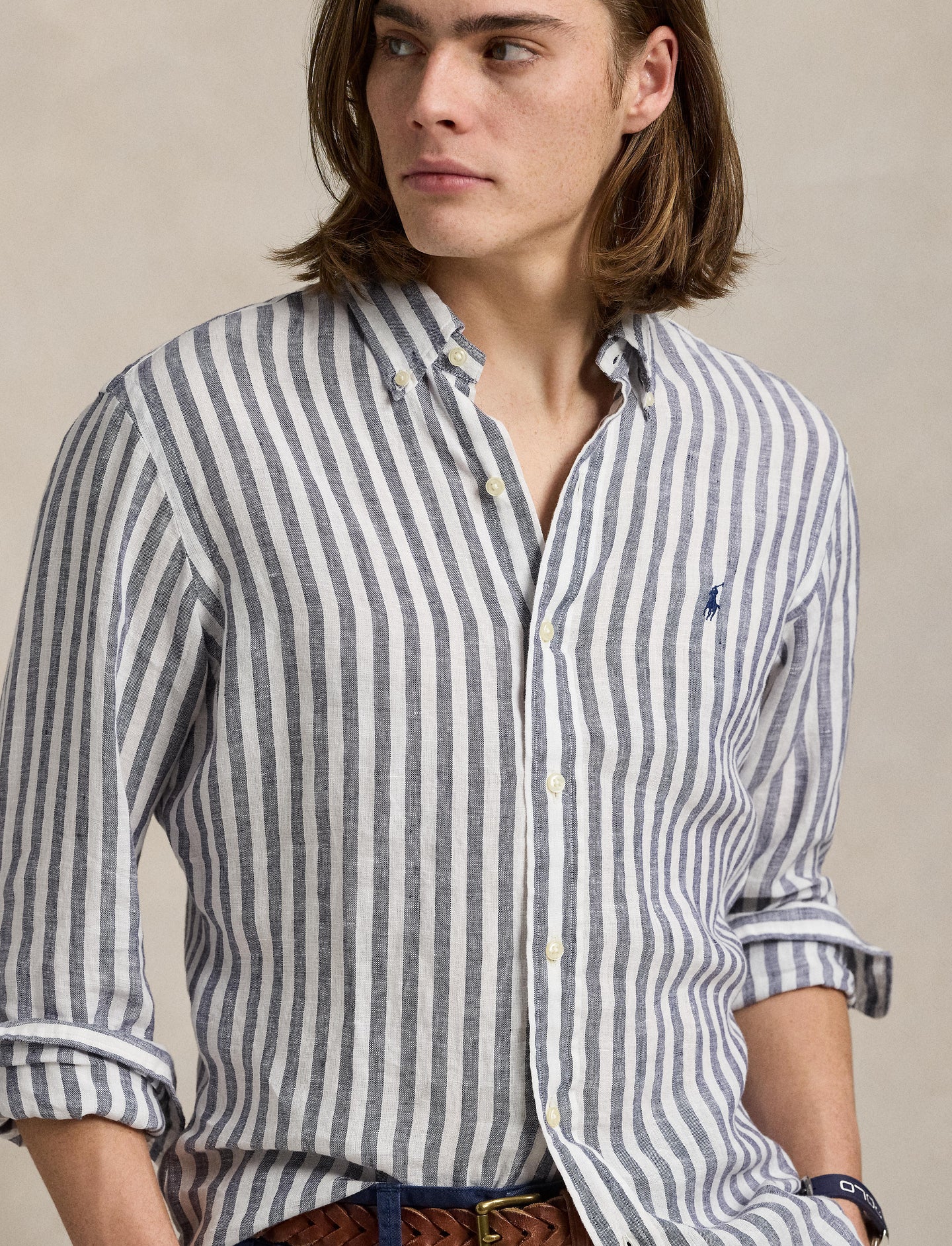 Polo Ralph Lauren - Linen Shirt - also in Big & Tall - Navy White