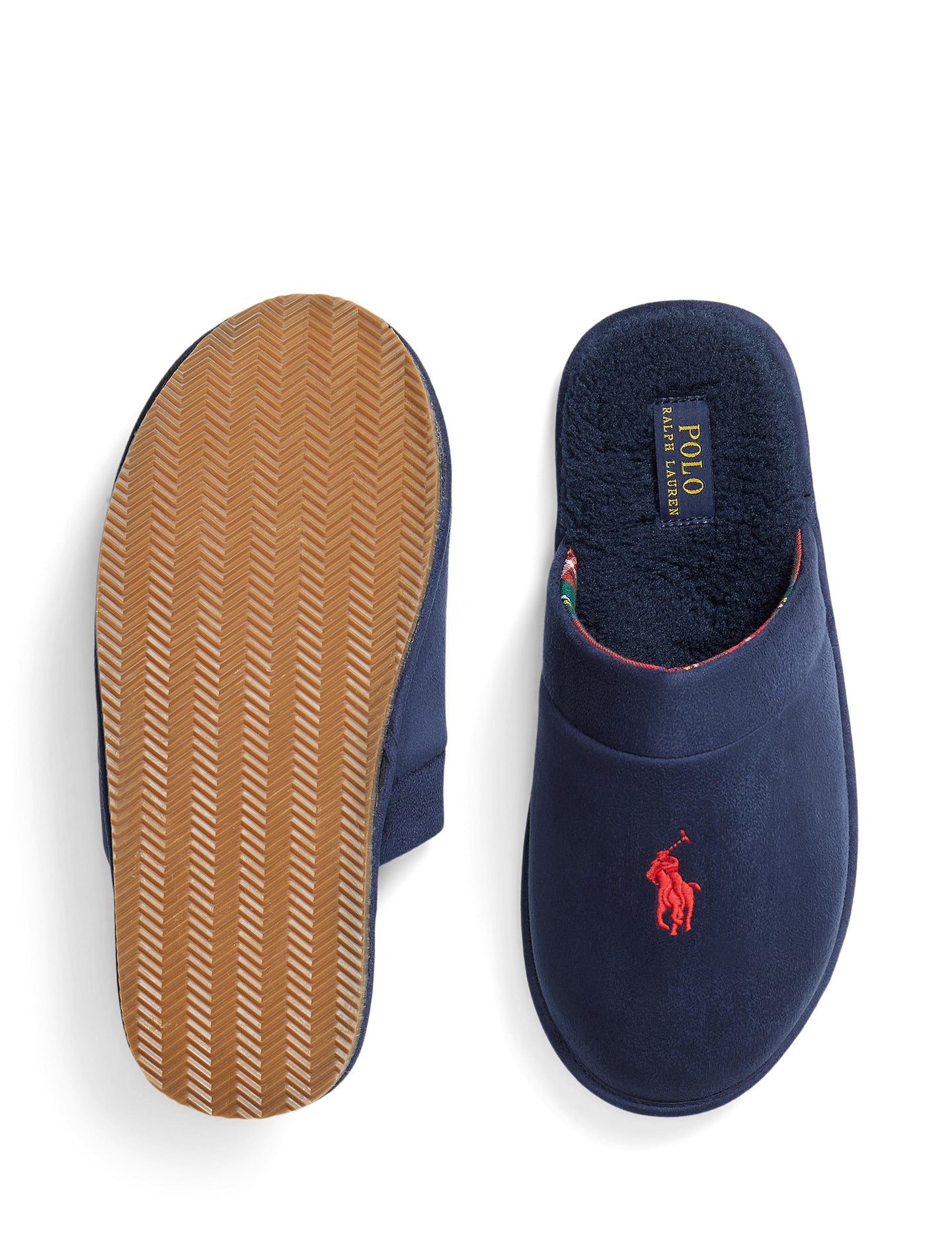 Polo Ralph Lauren - Klarence Microsuede Slipper - Navy/Red