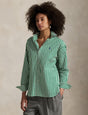 Polo Ralph Lauren - Relaxed Fit Cotton Shirt - Stripe - Green & White