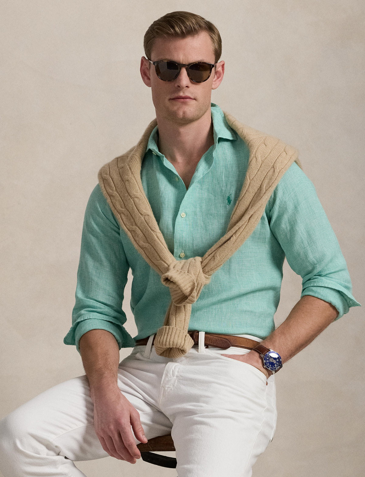Polo Ralph Lauren - Linen Shirt - Check - Key West White