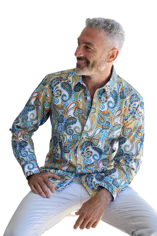 English Laundry - Bristol Paisley Shirt - Mustard