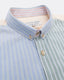 Colours & Sons - Pinstripe colourblock shirt