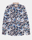 Cotton Shirt - Multicolour Flowers - Blue