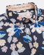 Colours & Sons - Multicolour Flowers - Cotton Shirt - Navy Blue
