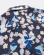 Cotton Shirt - Multicolour Flowers - Blue