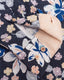 Cotton Shirt - Multicolour Flowers - Blue