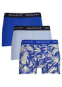 GANT - 3 Pack Mixed Trunks - Tropical - Rich Blue