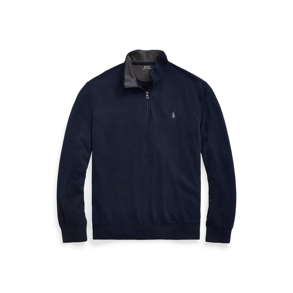 Polo Ralph Lauren - Luxury Jersey Quarter Zip Sweatshirt - Aviator Navy