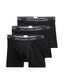 Polo Ralph Lauren - Classic Cotton Stretch Boxer Trunks - 3 Pack - Black featuring three black trunks with branded waistbands.