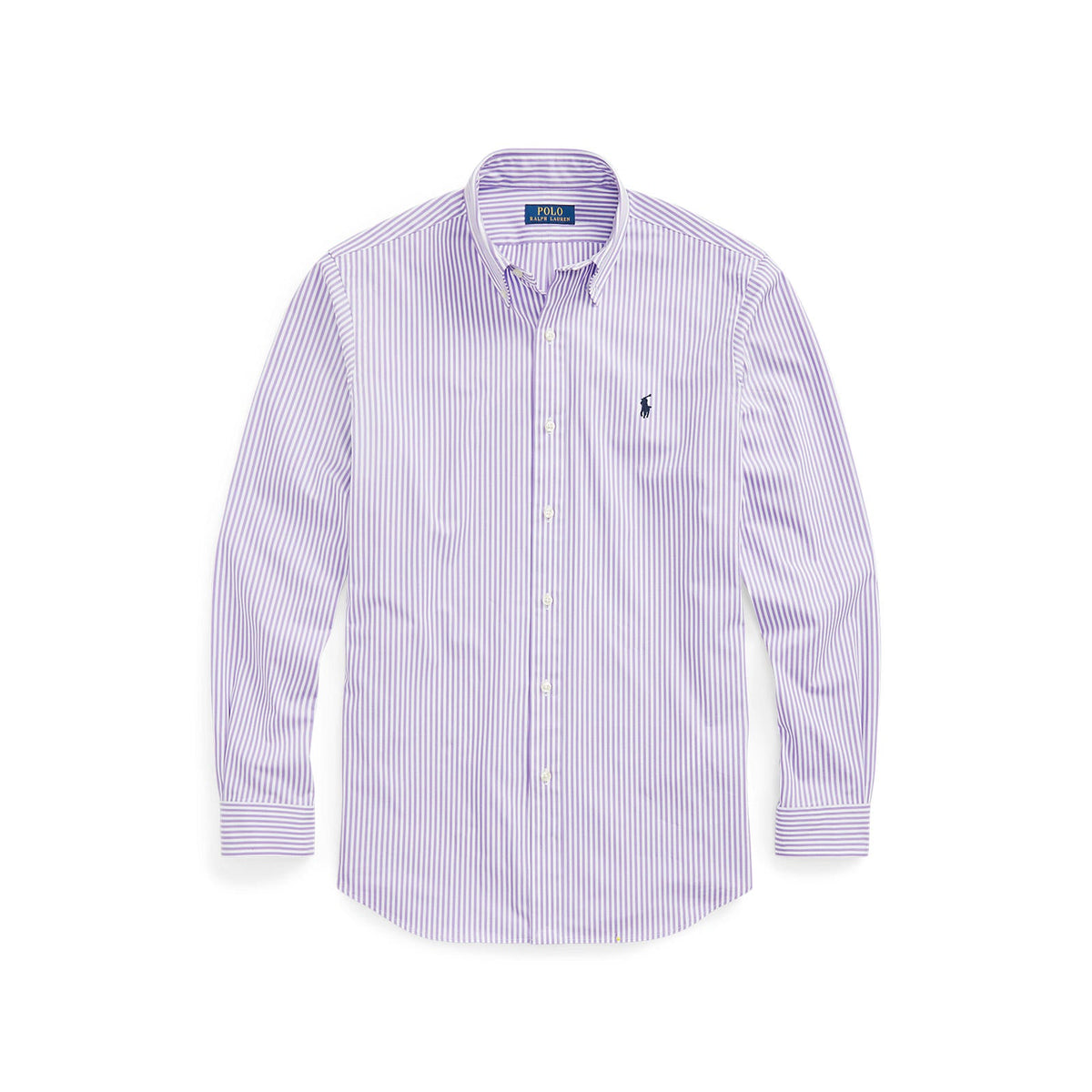 Polo Ralph Lauren - Stretch Poplin Shirt - Stripe - Lavender & White