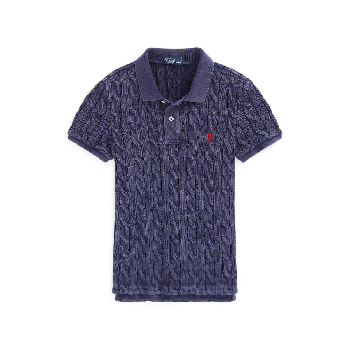 Polo Ralph Lauren - Cable-Knit Polo Shirt - Navy
