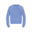 Cable-Knit Cotton Crewneck Sweater - Blue