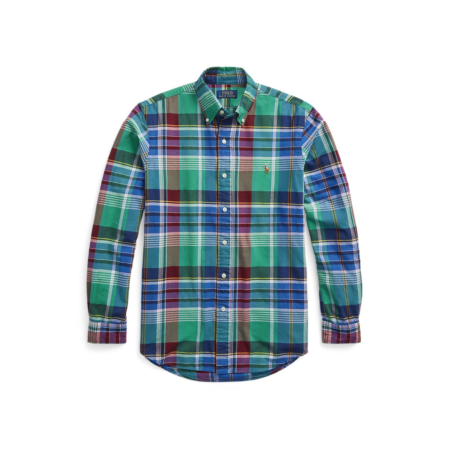 Polo Ralph Lauren - Oxford Shirt - Plaid - Bright Green, Blue, Red