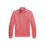 Mesh-Knit Cotton Quarter-Zip Sweater - Red Sky Heather