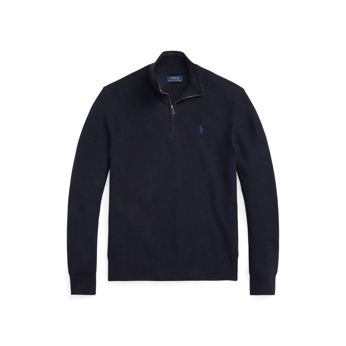 Polo Ralph Lauren - Mesh-Knit Cotton Quarter-Zip Sweater - Navy Heather