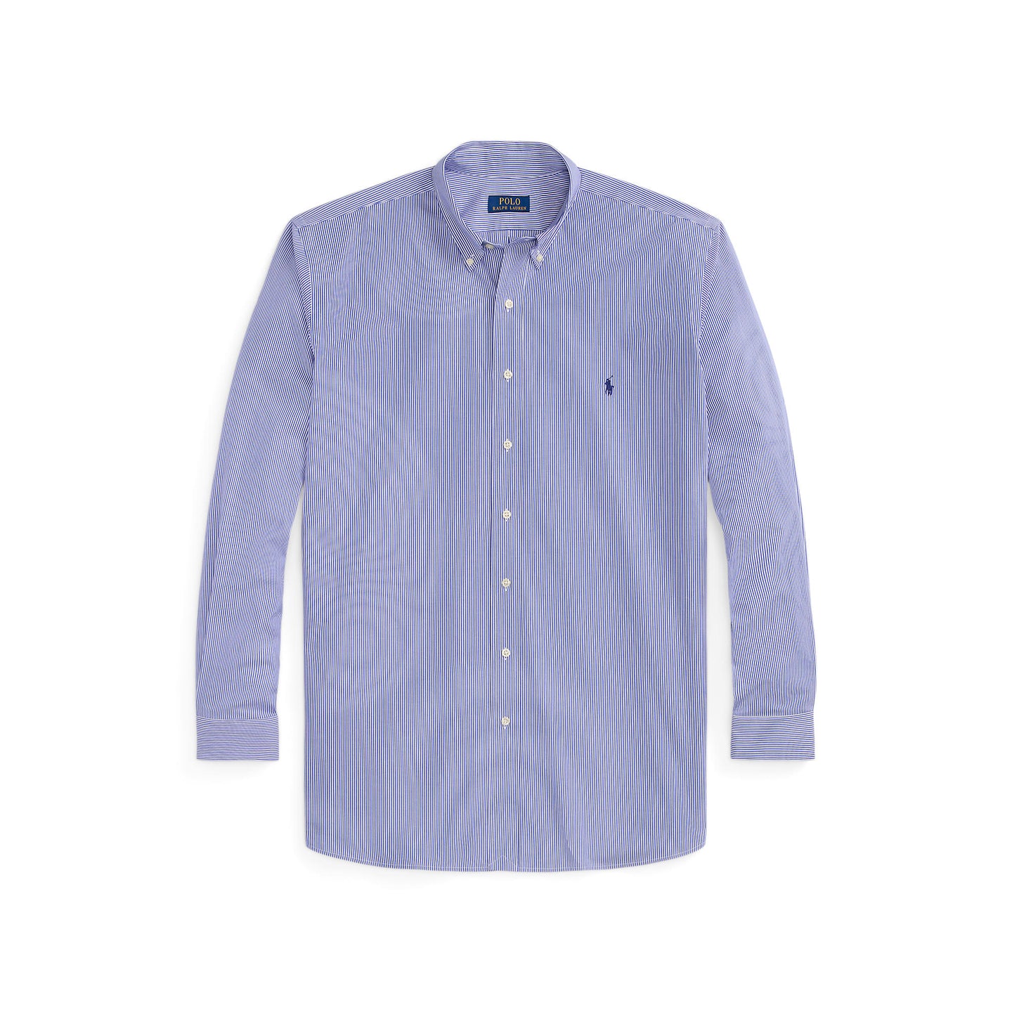 Polo Ralph Lauren - Poplin Stretch Shirt - Stripe - Big & Tall Sizes - Blue & White