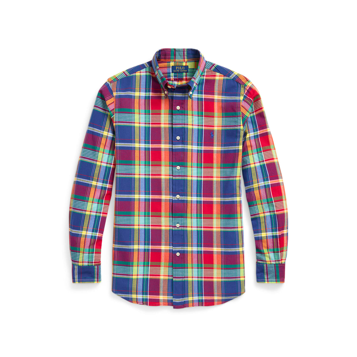 Polo Ralph Lauren - Madras Cotton Shirt - Check - Royal, Red Multi