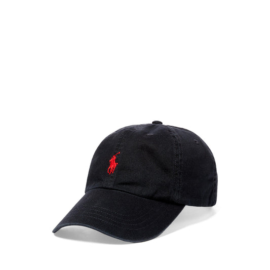 Polo Ralph Lauren Chino Cap Black with Red logo