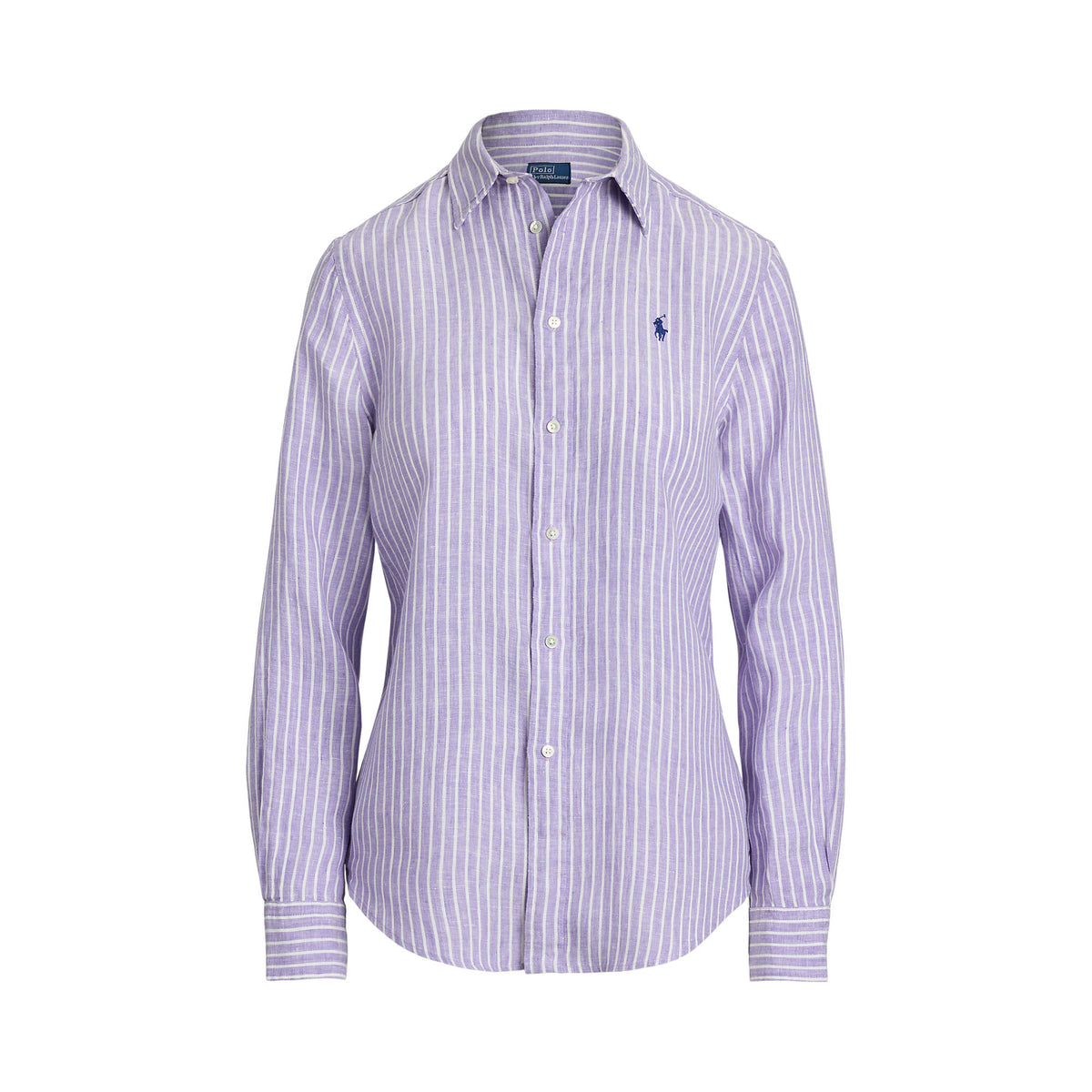 Polo Ralph Lauren - Classic Fit Linen Shirt - Stripe - Purple & White
