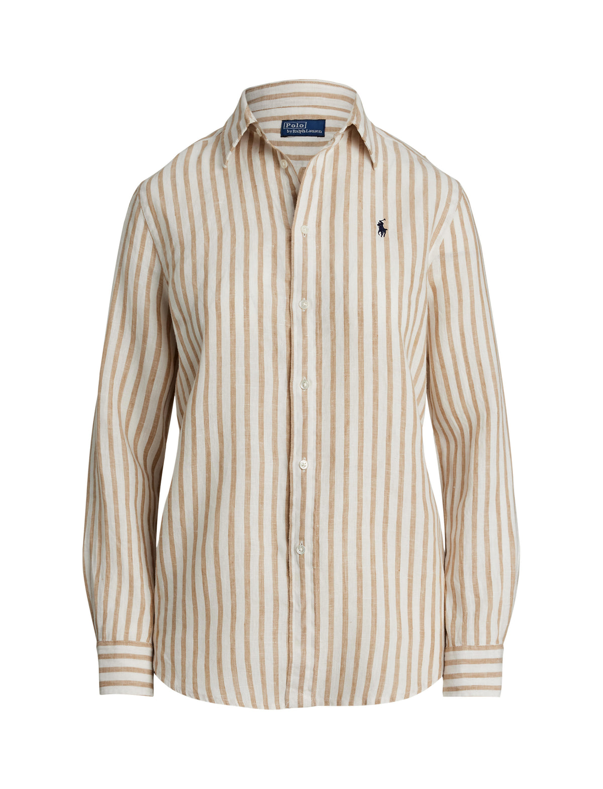 Polo Ralph Lauren - Classic Linen Shirt - Striped - Tan & White