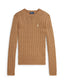 Polo Ralph Lauren - Cable-Knit Cotton Crewneck Sweater - Camel Melange