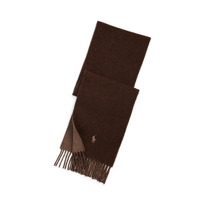 Polo Ralph Lauren - Reversible Wool Blend Scarf - Nutmeg & Brown