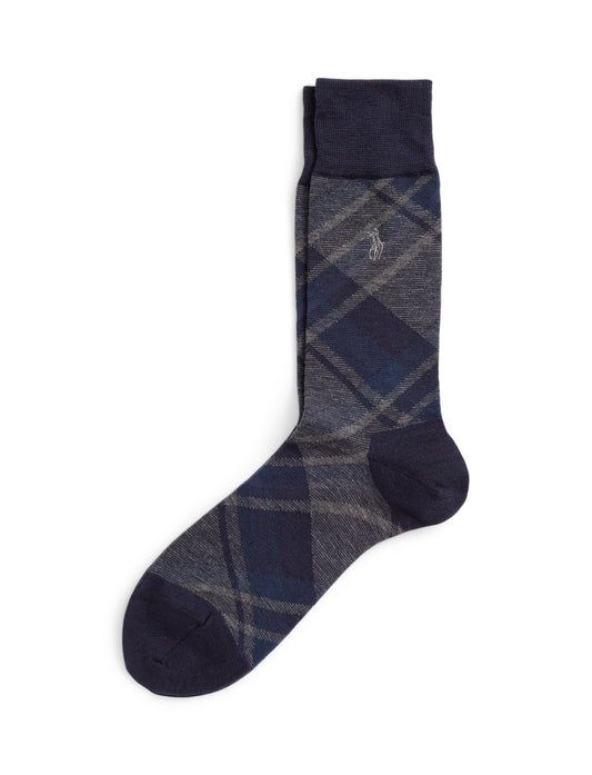 Polo Ralph Lauren - Plaid Dress Sock - Navy