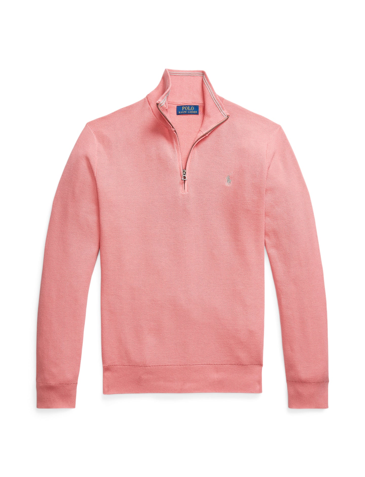 Polo Ralph Lauren - Mesh-Knit Cotton Quarter-Zip Pullover - Desert Rose
