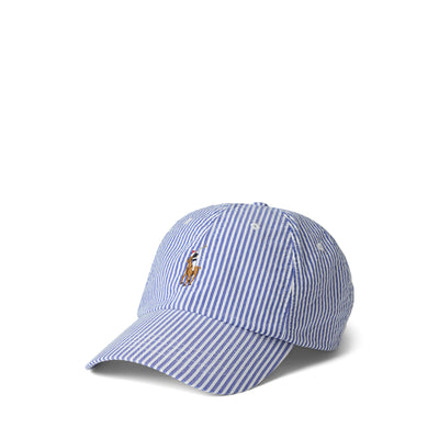 Polo Ralph Lauren - Cotton Seersucker Ball Cap - Stripe - Royal & White