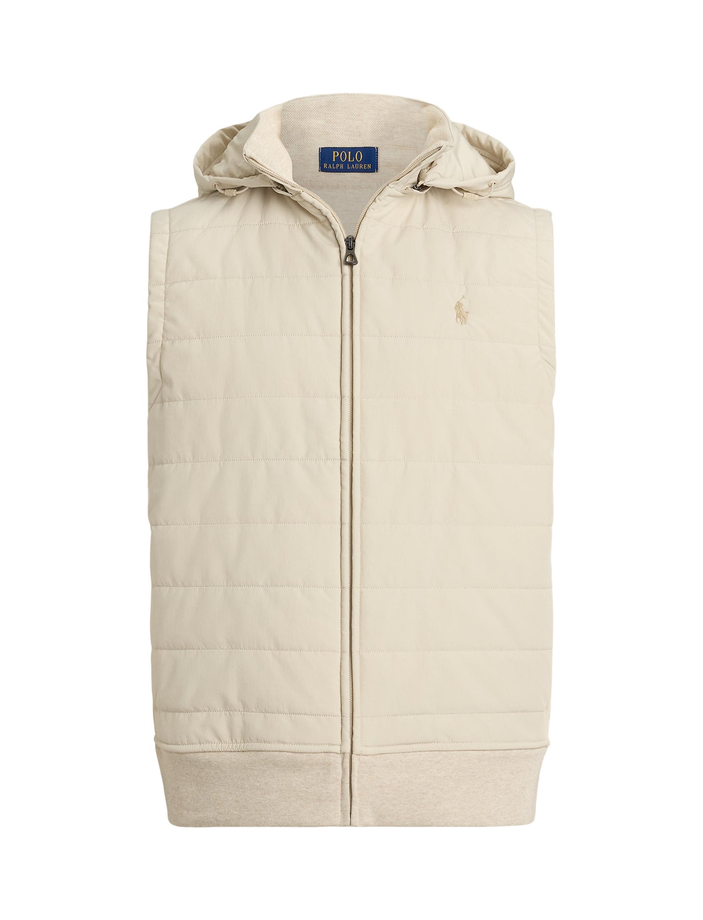 Polo Ralph Lauren - Quilted Front Hybrid Full-Zip Vest - Dune Tan
