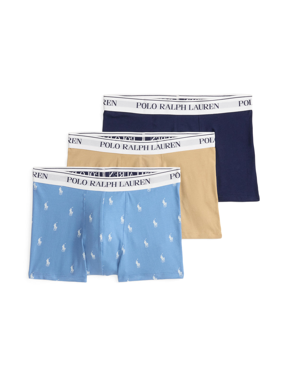 Polo Ralph Lauren - Classic Stretch Cotton Trunk - 3 Pack - Navy/Tan/Blue