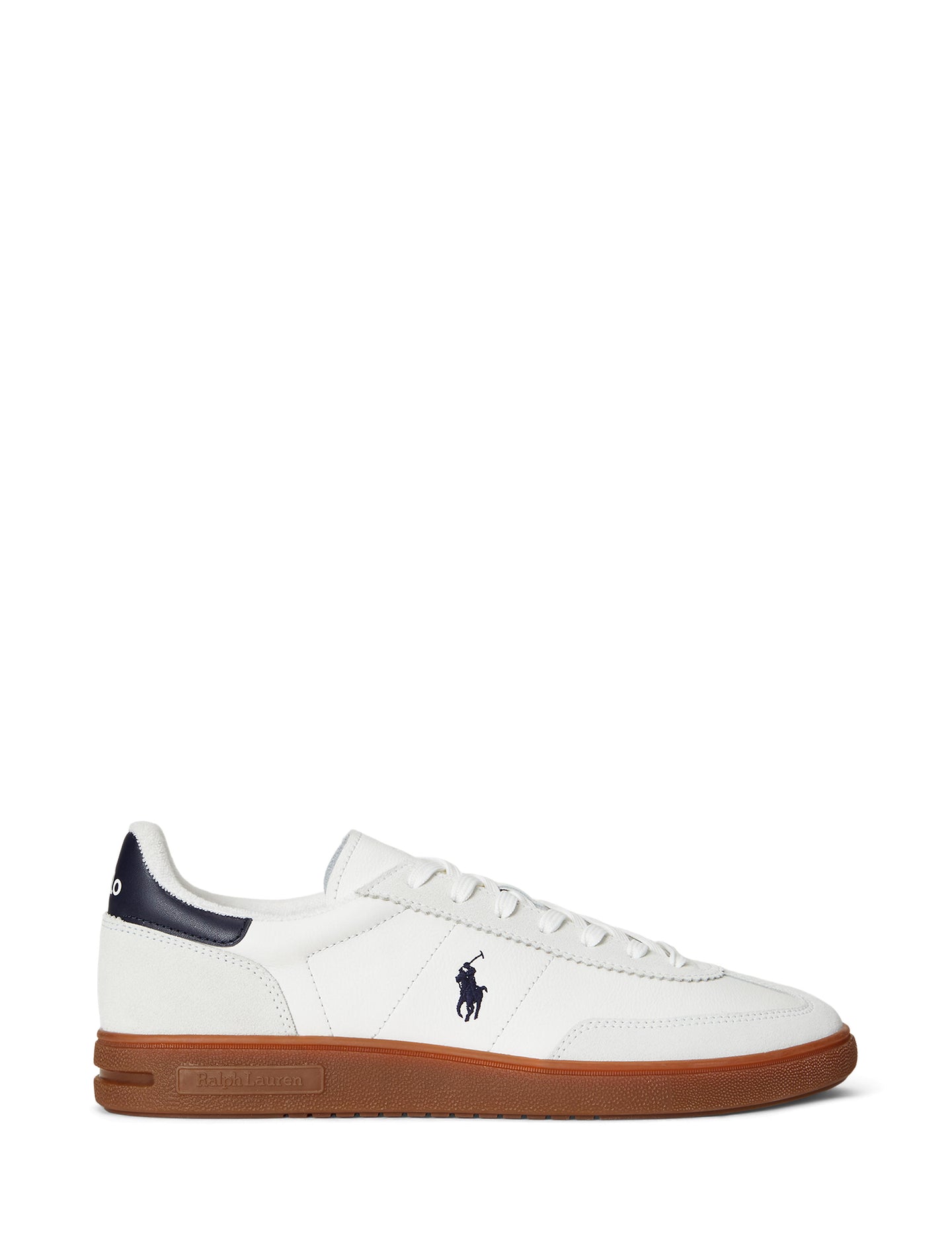 Polo Ralph Lauren - Bedford Leather/Suede Trainer - White/Navy