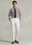 Poplin Stretch Custom Fit Shirt - Stripe - Brown/White