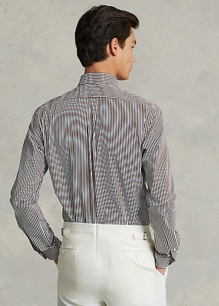 Polo Ralph Lauren - Poplin Stretch Shirt - Stripe - Brown/White