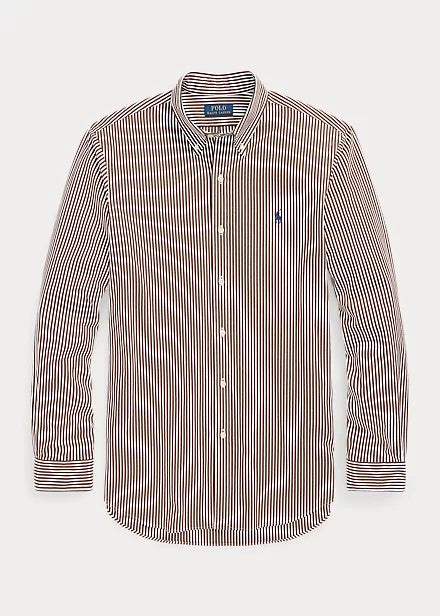 Polo Ralph Lauren - Poplin Stretch Shirt - Stripe - Brown/White