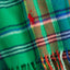 Ralph Lauren - Plaid Fringe Wool Scarf - Bright Azure & Green