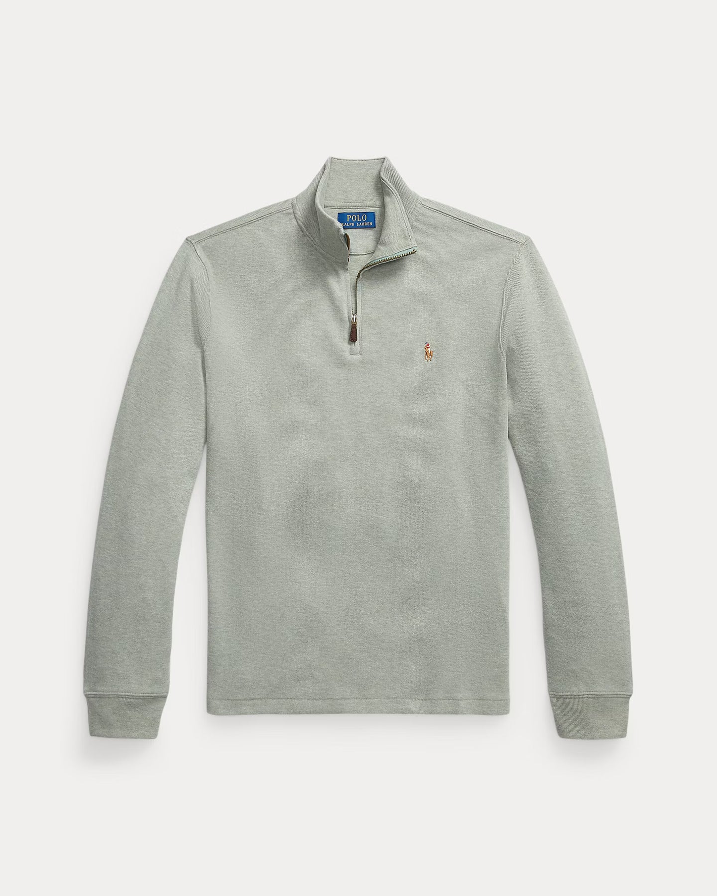 Polo Ralph Lauren - Premium Estate-Rib Knit Quarter Zip Jumper - Faded Mint
