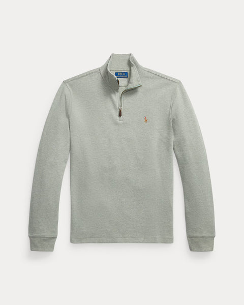 Polo Ralph Lauren - Premium Estate-Rib Knit Quarter Zip Jumper - Faded Mint