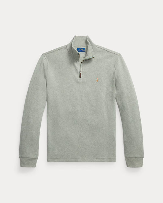 Polo Ralph Lauren - Premium Estate-Rib Knit Quarter Zip Jumper - Faded Mint
