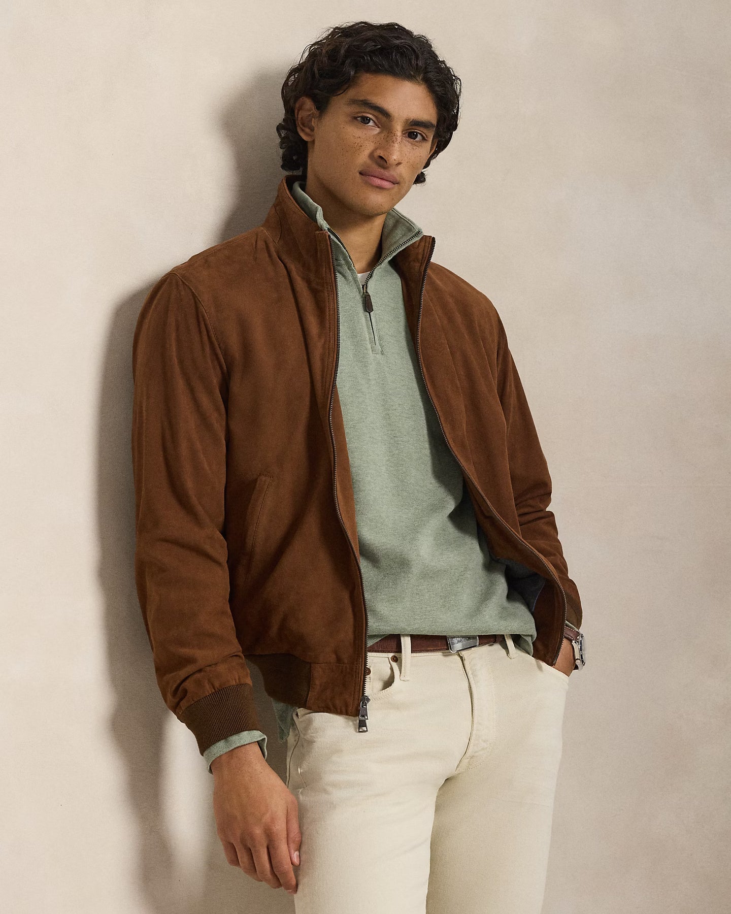Polo Ralph Lauren - Premium Estate-Rib Knit Quarter Zip Jumper - Faded Mint
