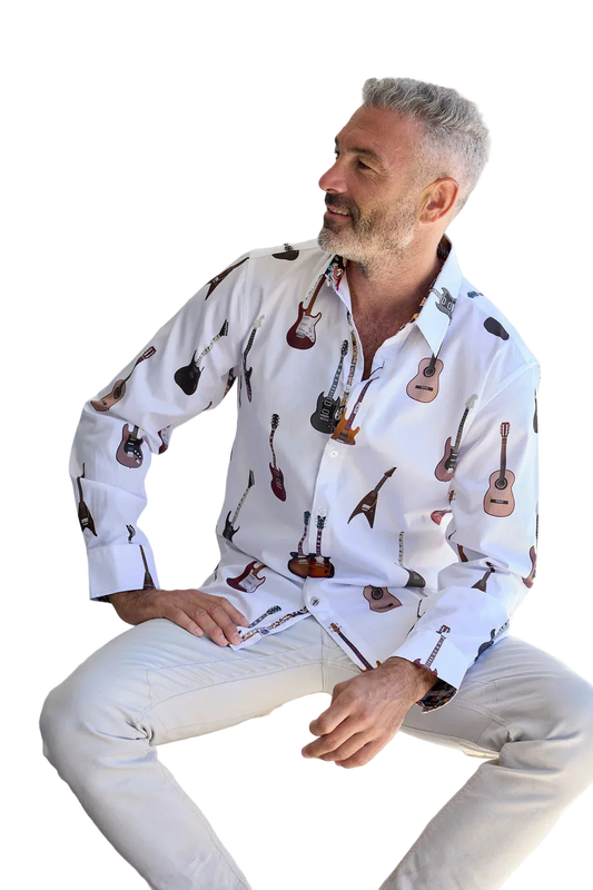 English Laundry - Sheffield Cotton Guitar Shirt - White
