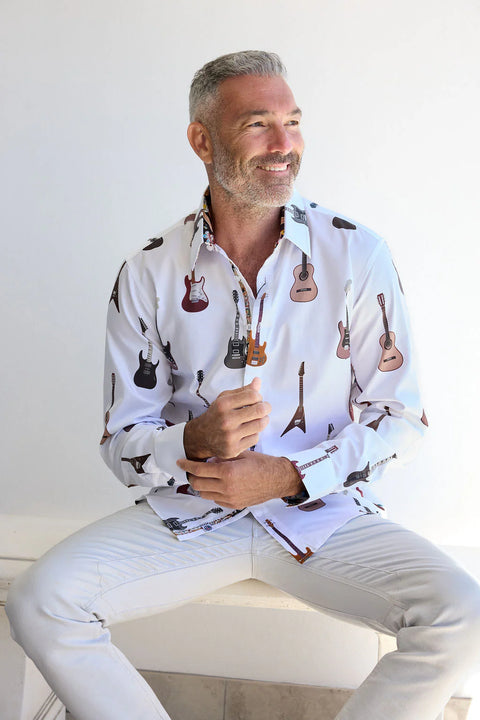 English Laundry - Sheffield Cotton Guitar Shirt - White