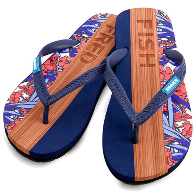 A Fish Named Fred - Sinner Capitola Flip Flops - Oleander Blue
