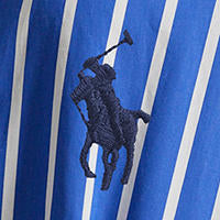 Polo Ralph Lauren - Belted Cotton Shirt Dress - Wide Stripe - Blue & White
