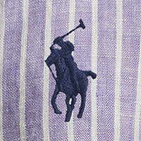 Polo Ralph Lauren - Classic Fit Linen Shirt - Stripe - Purple & White