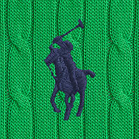 Polo Ralph Lauren - Julianna Cable-Knit Cotton Crewneck Sweater - Preppy Green