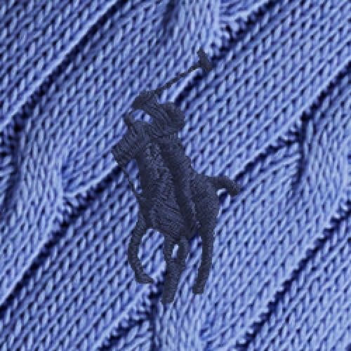 Polo Ralph Lauren - Cable Knit Cotton V-Neck Jumper - Litchfield Blue
